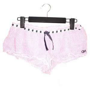 Gilly Hicks pink seersucker pajama shorts